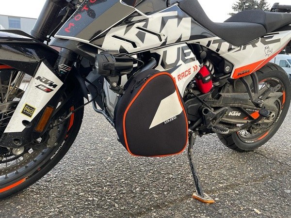 Brašny na KTM 790 Adventure 2019, padací rám SW Motech
